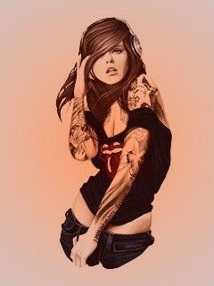 Музыкальная девочка обои