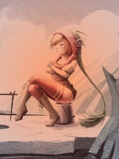 Тяготы зимней рыбалки обои