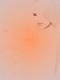Нарисованная блондинка обои