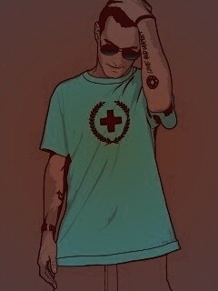 Парень в голубой футболке обои