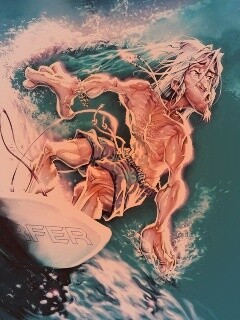 Карикатура на серфера обои