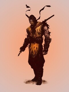 Скорпион из Мортал Комбат обои