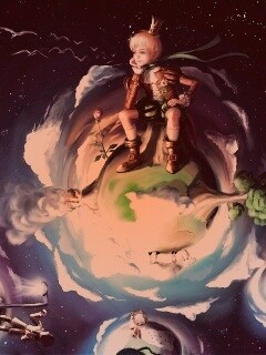 Арт на сказку Маленький Принц обои