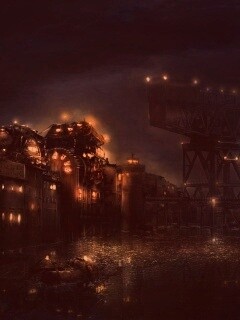 Портовые огни обои