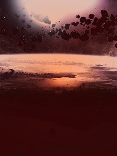 Пояс астероидов над планетой обои