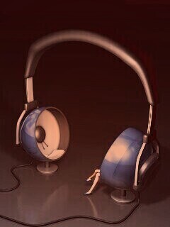 Девушка в наушниках обои