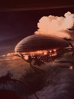 Инопланетный дирижабль обои