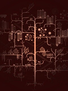 Древовидный город обои