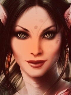 Эльфийка с кошачьими глазами обои