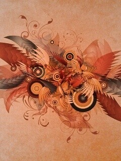 Перья и круги обои