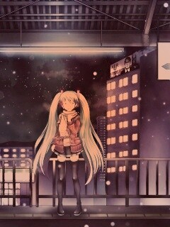 Девочка на остановке обои