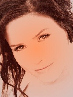 Симпотичная шатенка обои