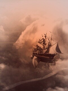 Летающий корабль обои