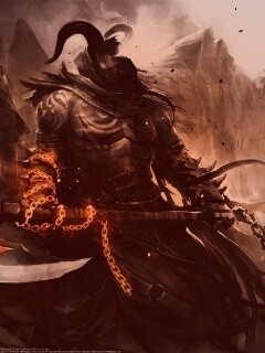 Демон с топором обои