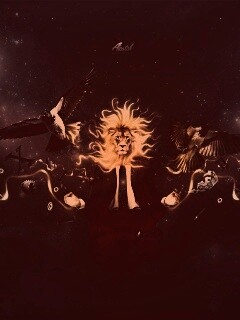 Мужчина с головой льва обои