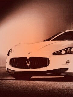 Белый Мазерати обои