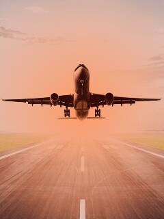 Взлетающий самолет обои