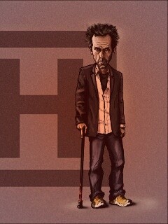 Шарж на доктора Хауса обои