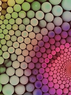 Радужные спирали из шариков обои