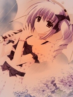 Девочка с зонтиком обои