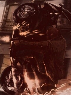 Негр на мотоцикле обои