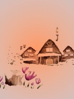 Деревня в новый год обои