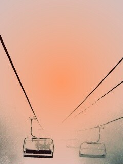 Канатная дорога в зиму обои