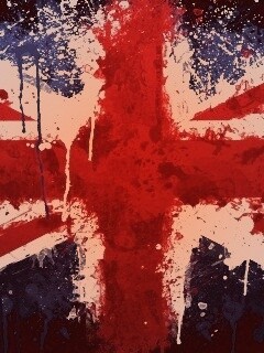 Британский флаг нарисованный краской обои