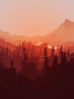 Красный Firewatch обои