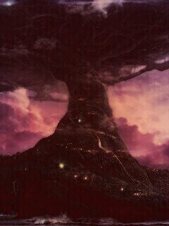 Дерево-город обои