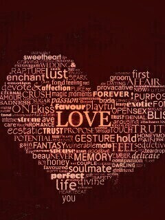 Слова любви обои