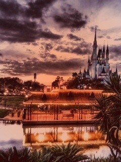 Диснеёленд вечером обои