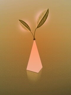 Пирамида и листик обои