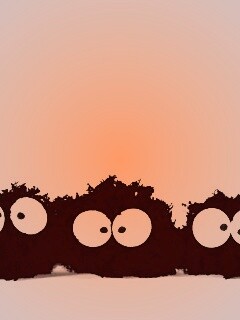 Кляксы с глазами обои