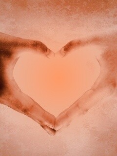 Сердце из сложенных рук обои