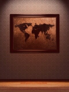 Картина с картой мира обои