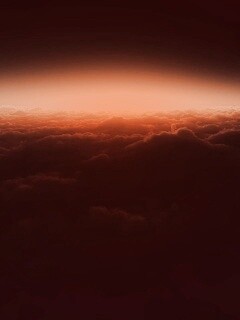 Закат над облаками обои