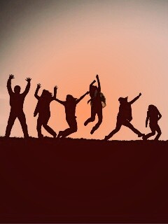 Силуэты людей обои