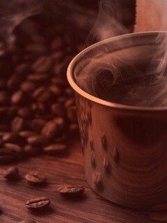 Чашка свежесваренного кофе обои