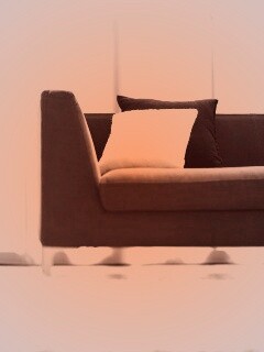 Диван с черной и белой подушками обои