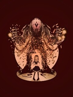 Куколка и боевой робот обои