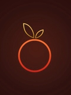 Стилизованная апельсинка обои