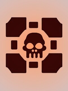 Куб с черепом обои