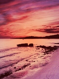 Бесподобный закат на море обои