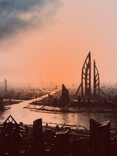 Прекрасный город будущего обои