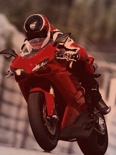 Мотоциклист на Дукати 848 обои