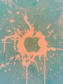 Яблоко в краске обои