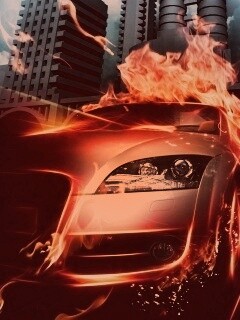 Ауди в огне обои