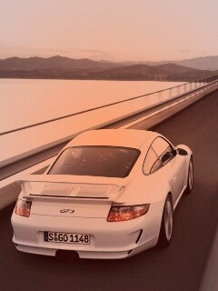 Порше на дамбе обои