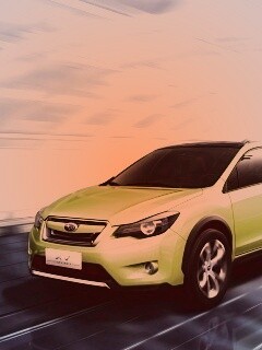 Субару в тоннеле обои